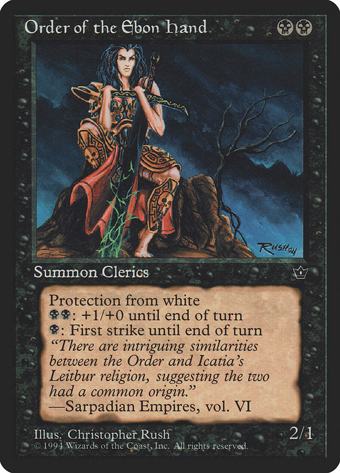 Order of the Ebon Hand (Christopher Rush) [Fallen Empires] MTG Single Magic: The Gathering | Red Claw Gaming