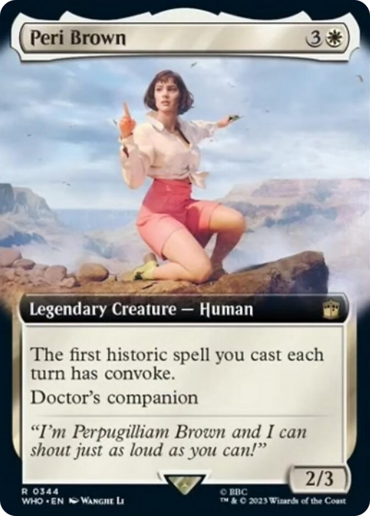 Peri Brown (Extended Art) [Doctor Who] MTG Single Magic: The Gathering | Red Claw Gaming