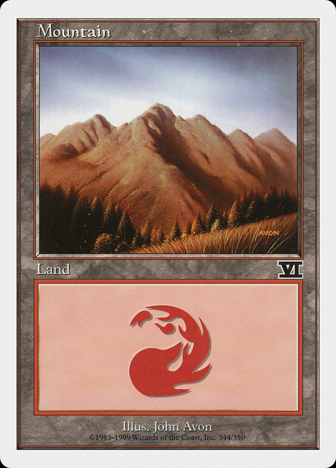 Mountain (344) [Classic Sixth Edition] MTG Single Magic: The Gathering | Red Claw Gaming