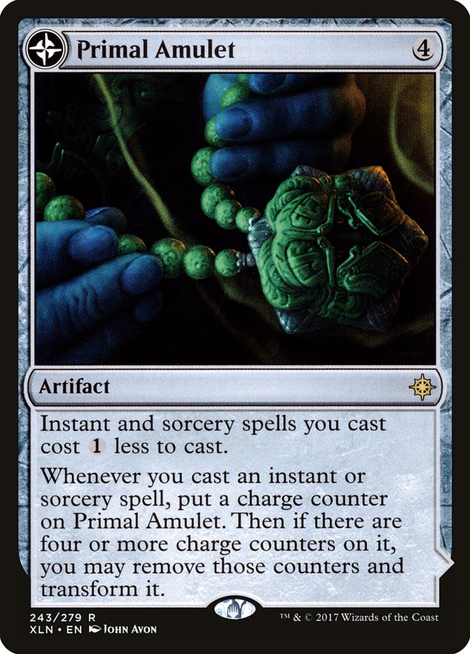 Primal Amulet // Primal Wellspring [Ixalan] MTG Single Magic: The Gathering | Red Claw Gaming