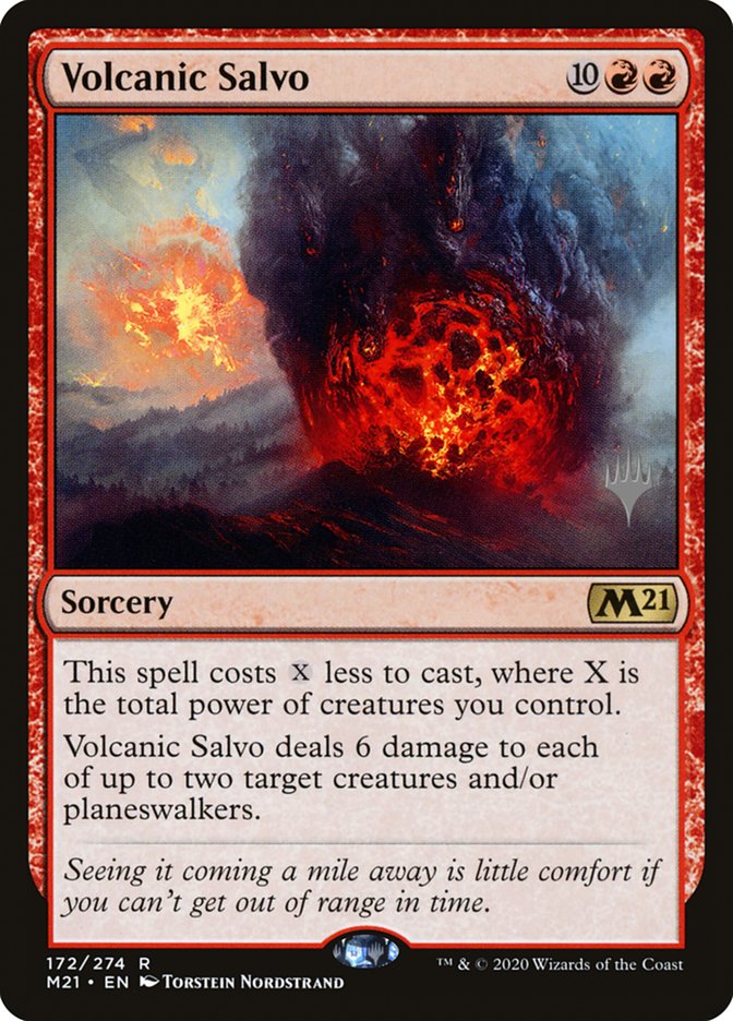 Volcanic Salvo (Promo Pack) [Core Set 2021 Promos] MTG Single Magic: The Gathering | Red Claw Gaming