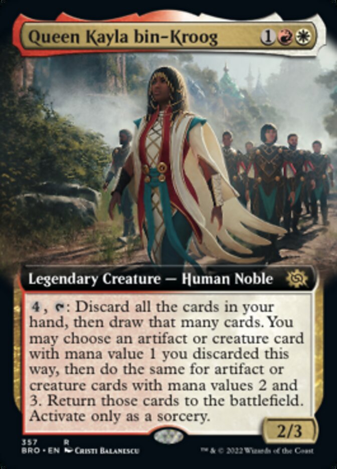 Queen Kayla bin-Kroog (Extended Art) [The Brothers' War] MTG Single Magic: The Gathering | Red Claw Gaming