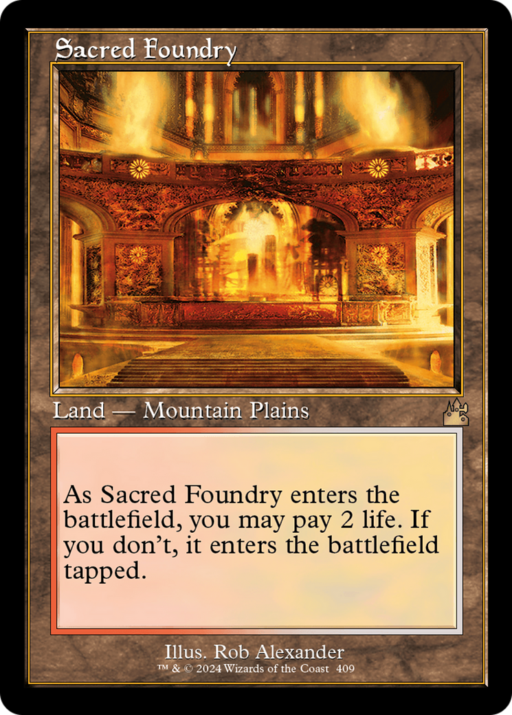 Sacred Foundry (Retro) [Ravnica Remastered] MTG Single Magic: The Gathering | Red Claw Gaming