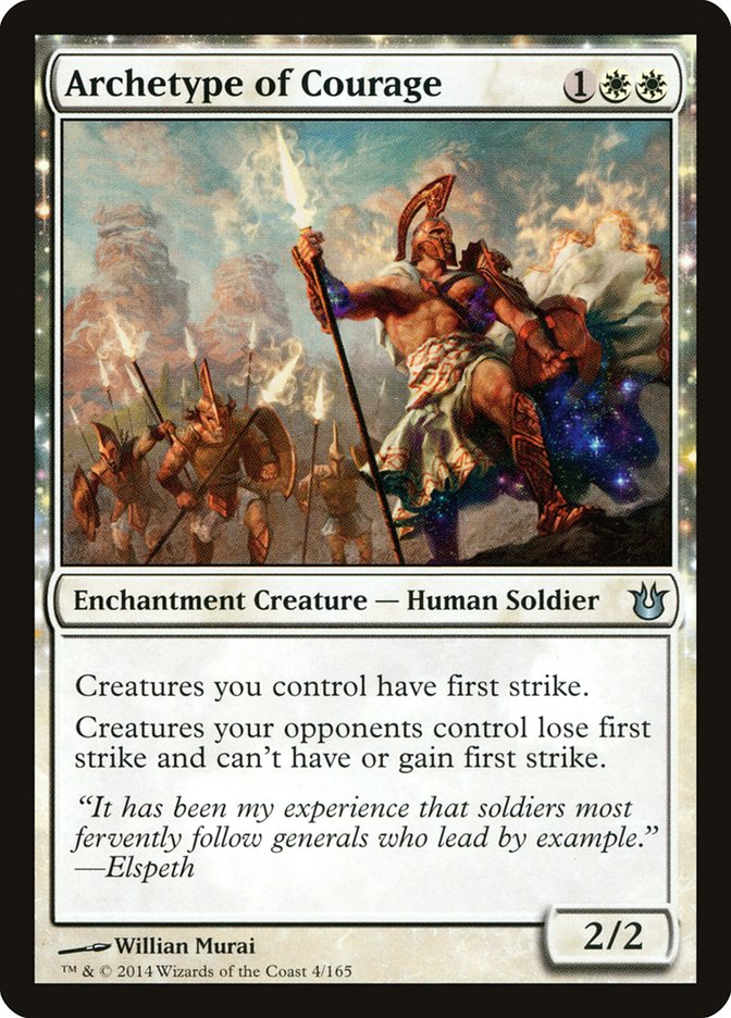 Archetype of Courage [Born of the Gods] MTG Single Magic: The Gathering | Red Claw Gaming