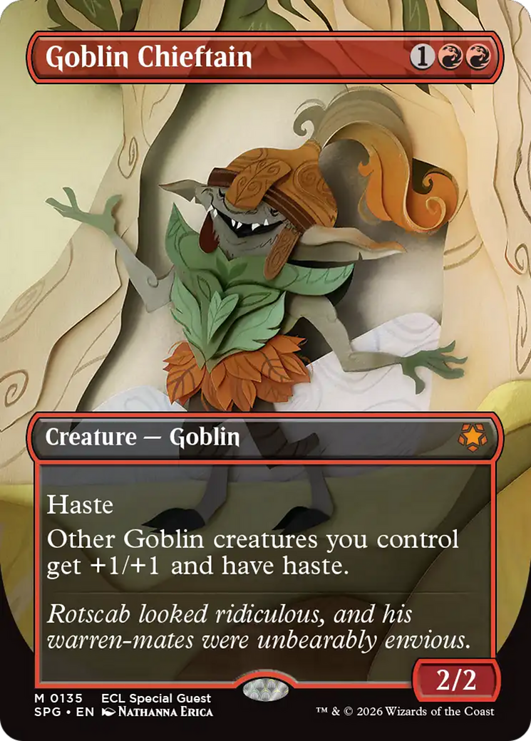 Goblin Chieftain (Borderless) [Lorwyn Eclipsed Special Guests] MTG Single Magic: The Gathering | Red Claw Gaming