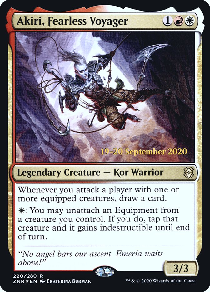 Akiri, Fearless Voyager [Zendikar Rising Prerelease Promos] MTG Single Magic: The Gathering | Red Claw Gaming