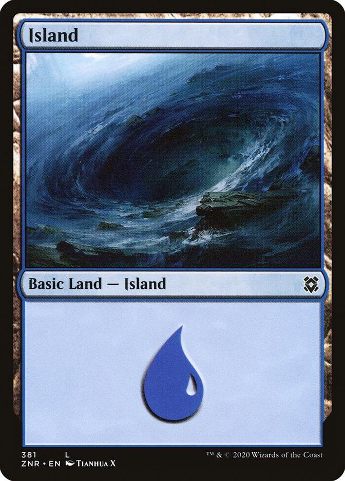 Island (381) [Zendikar Rising] MTG Single Magic: The Gathering | Red Claw Gaming