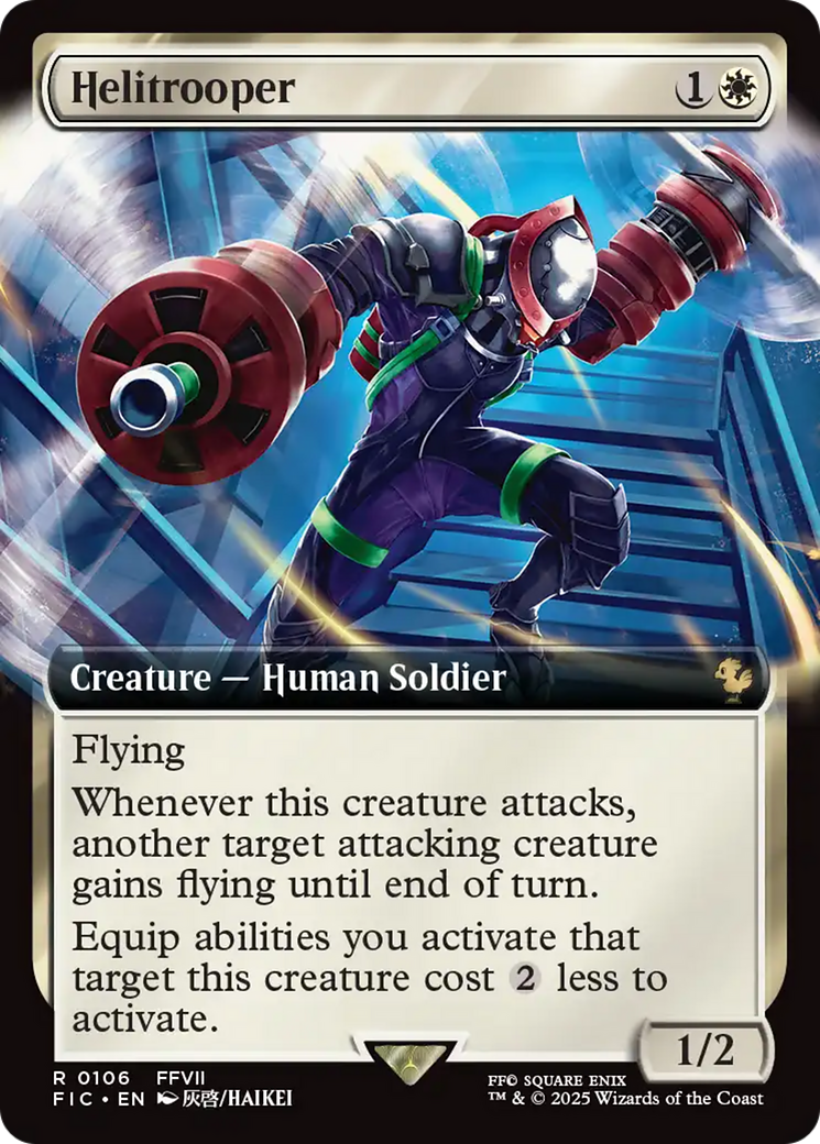Helitrooper (Extended Art) [FINAL FANTASY Commander] MTG Single Magic: The Gathering | Red Claw Gaming