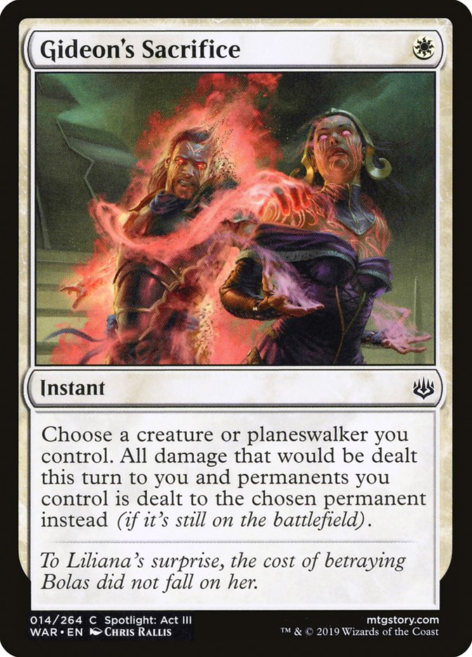 Gideon's Sacrifice [War of the Spark] MTG Single Magic: The Gathering | Red Claw Gaming