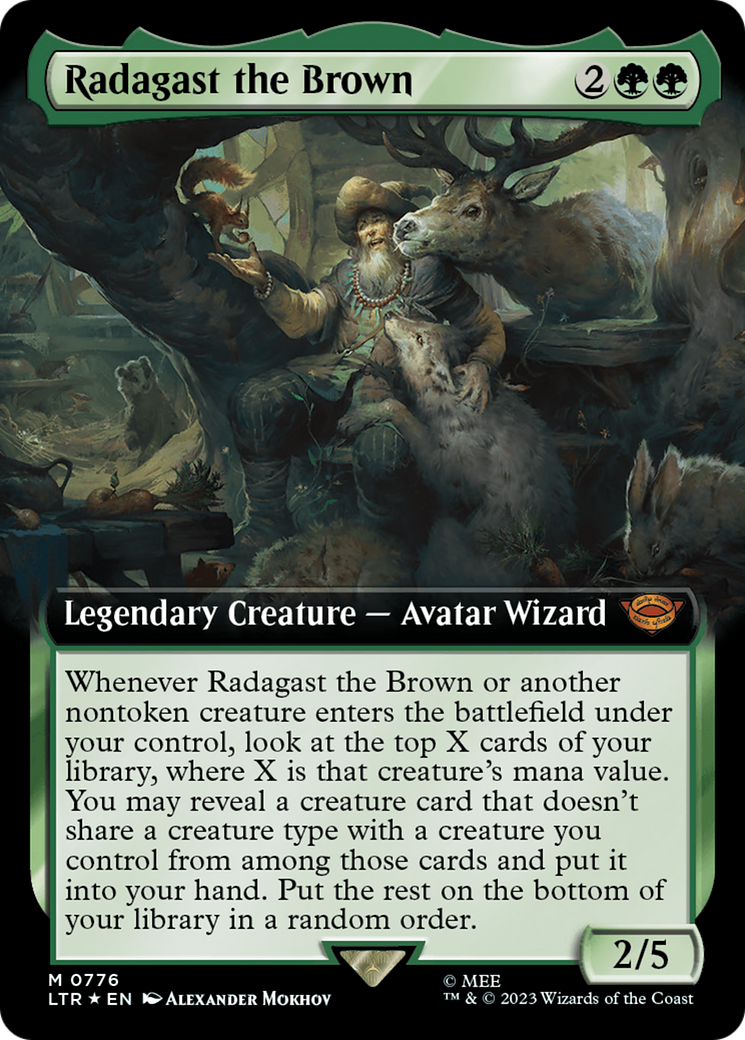 Radagast the Brown (Extended Art) (Surge Foil) [The Lord of the Rings: Tales of Middle-Earth] MTG Single Magic: The Gathering | Red Claw Gaming