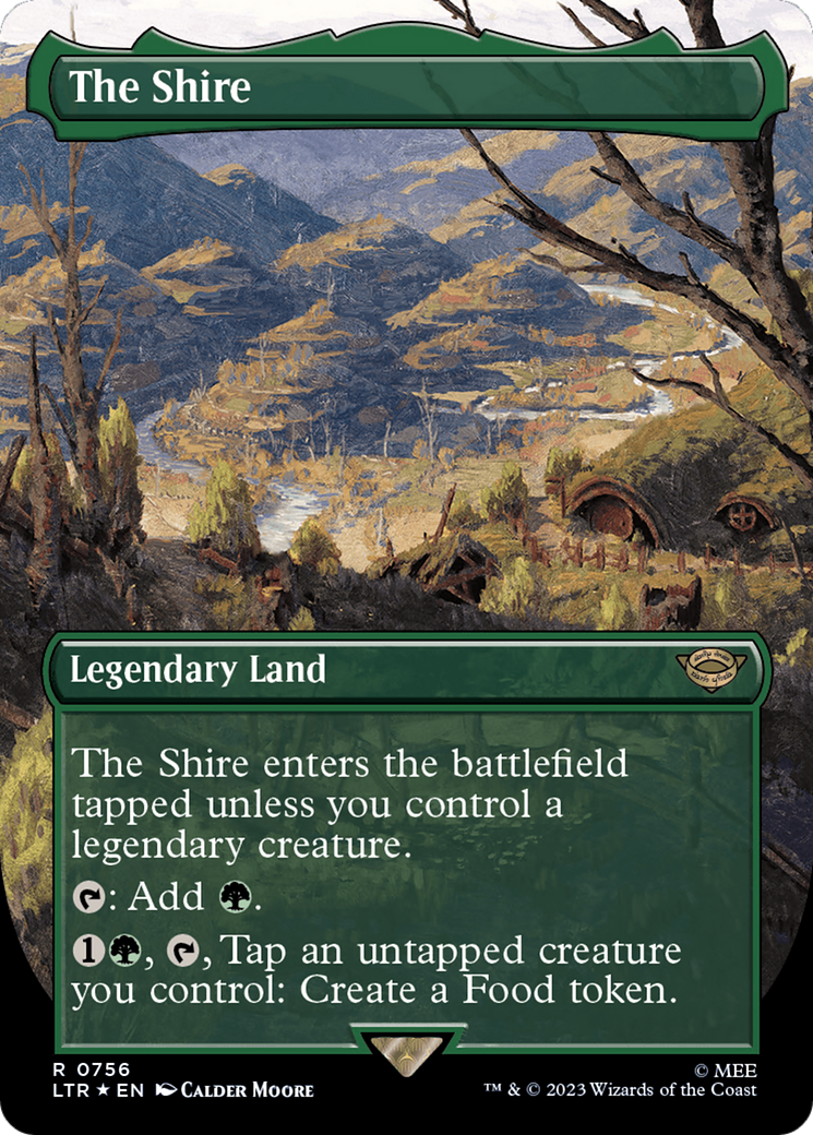 The Shire (Borderless) (Surge Foil) [The Lord of the Rings: Tales of Middle-Earth] MTG Single Magic: The Gathering | Red Claw Gaming