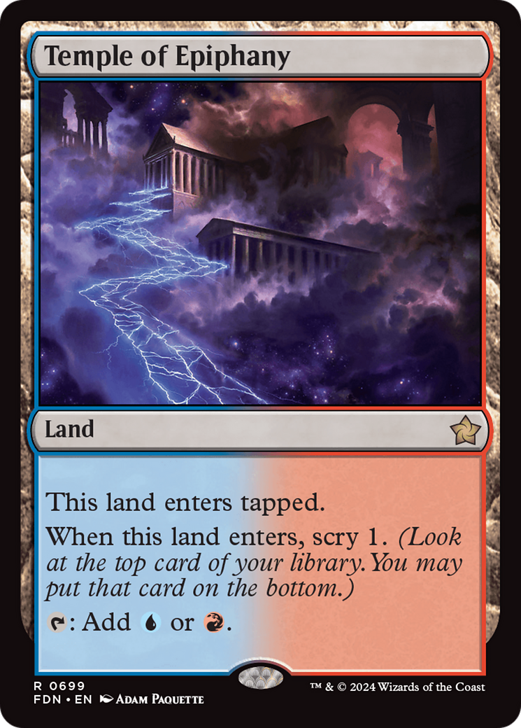 Temple of Epiphany [Foundations] MTG Single Magic: The Gathering | Red Claw Gaming