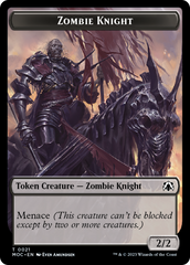 Zombie Knight // Human (6) Double-Sided Token [March of the Machine Commander Tokens] MTG Single Magic: The Gathering | Red Claw Gaming
