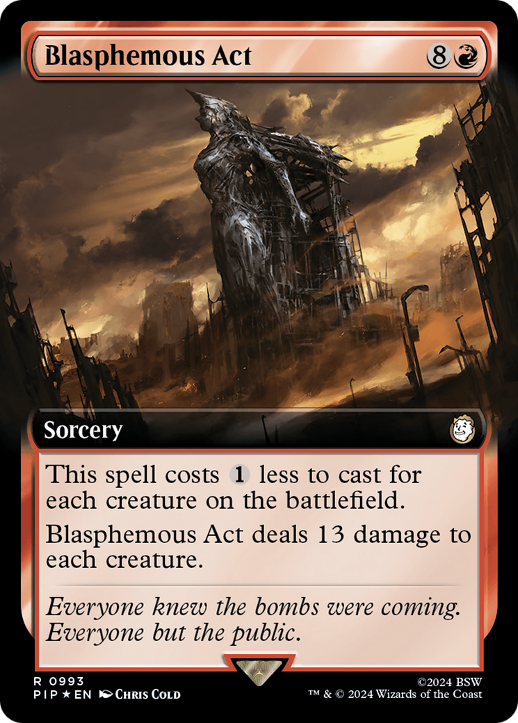 Blasphemous Act (Extended Art) (Surge Foil) [Fallout] MTG Single Magic: The Gathering | Red Claw Gaming