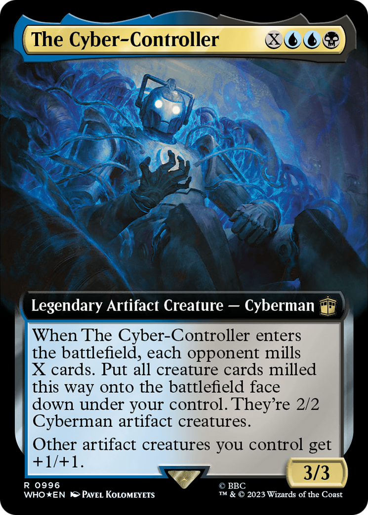 The Cyber-Controller (Extended Art) (Surge Foil) [Doctor Who] MTG Single Magic: The Gathering | Red Claw Gaming