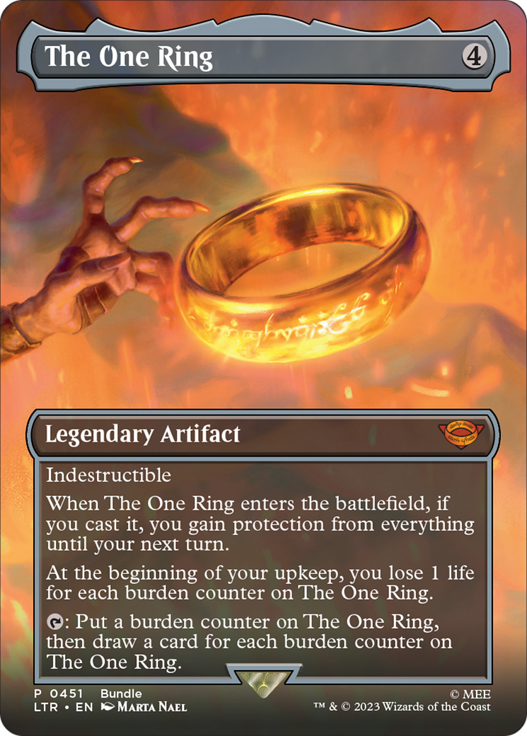 The One Ring (Borderless Alternate Art) [The Lord of the Rings: Tales of Middle-Earth] MTG Single Magic: The Gathering | Red Claw Gaming