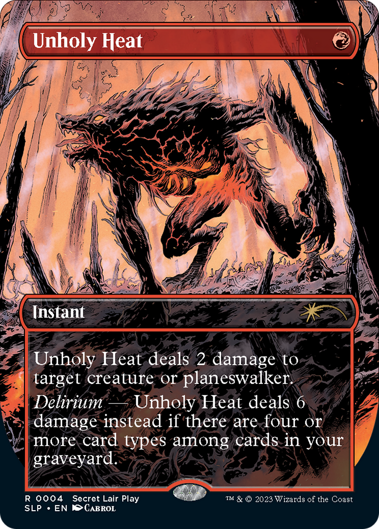 Unholy Heat (Borderless) [Secret Lair Showdown] MTG Single Magic: The Gathering | Red Claw Gaming