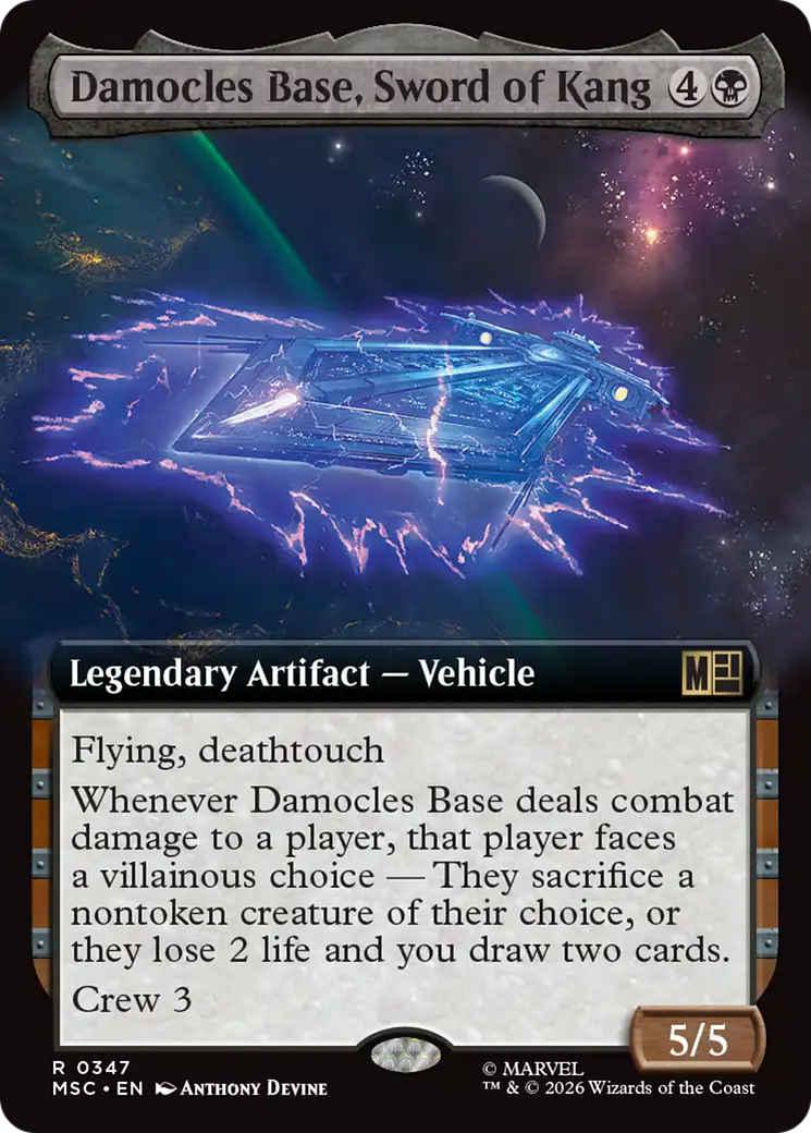 Damocles Base, Sword of Kang (Extended Art) [Marvel Super Heroes Commander] | Red Claw Gaming