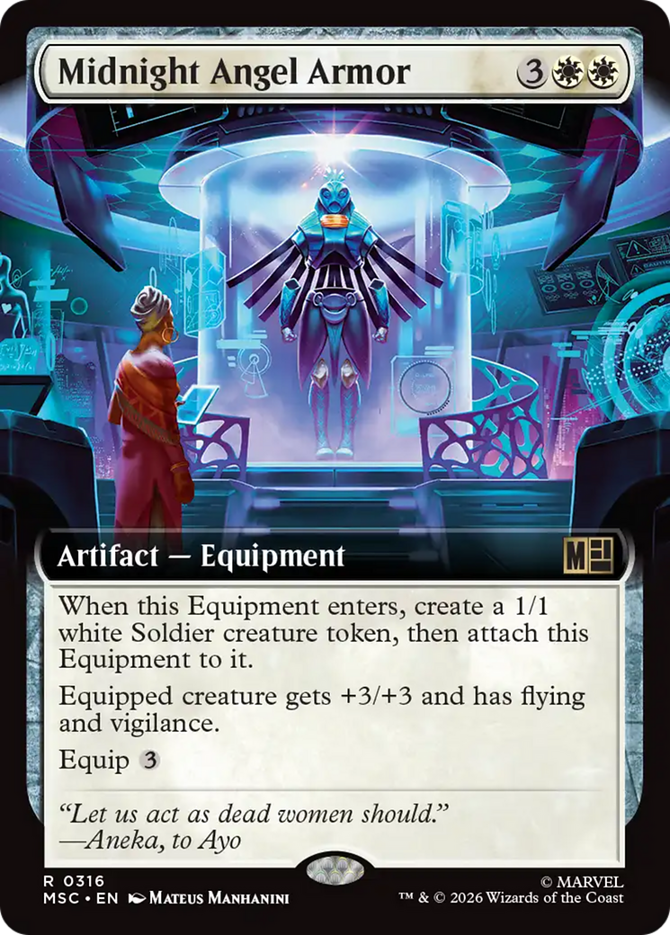 Midnight Angel Armor (Extended Art) [Marvel Super Heroes Commander] | Red Claw Gaming