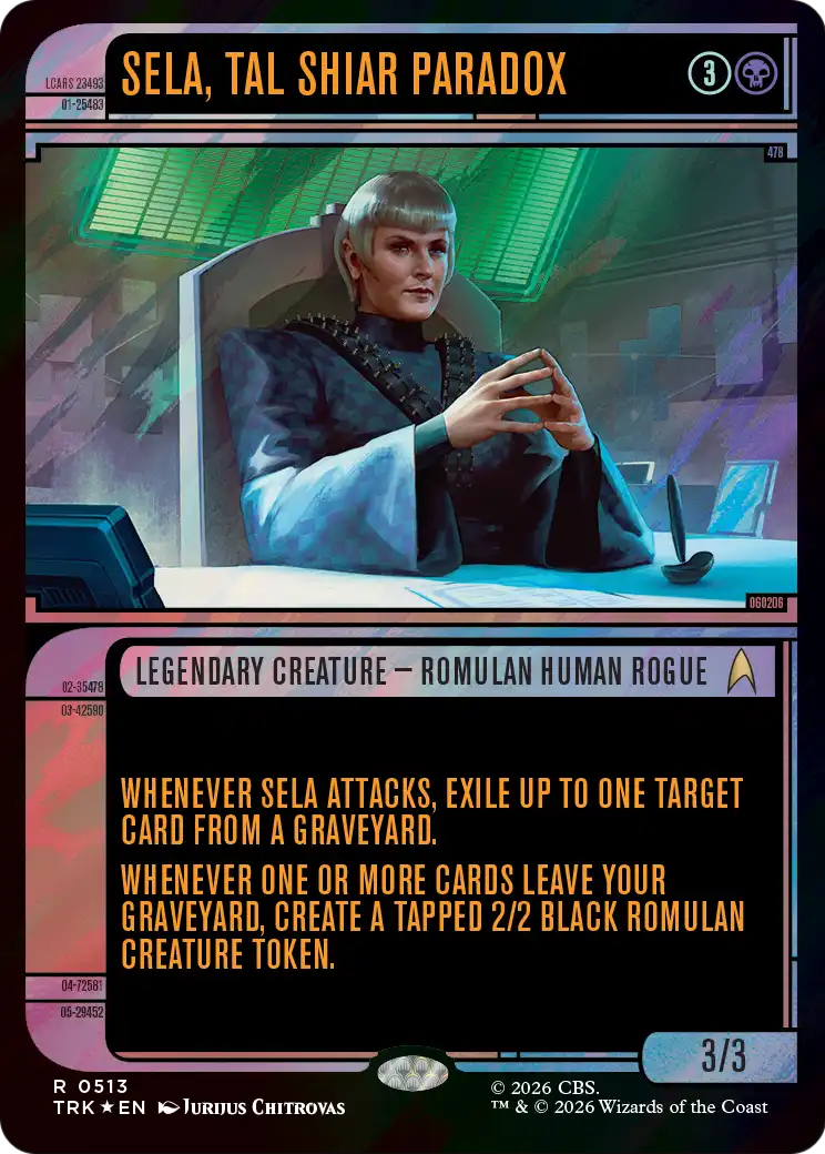Sela, Tal Shiar Paradox (Showcase) (Surge Foil) [Star Trek] MTG Single Magic: The Gathering | Red Claw Gaming