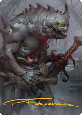 Gray Slaad Art Card (Gold-Stamped Signature) [Commander Legends: Battle for Baldur's Gate Art Series] MTG Single Magic: The Gathering | Red Claw Gaming
