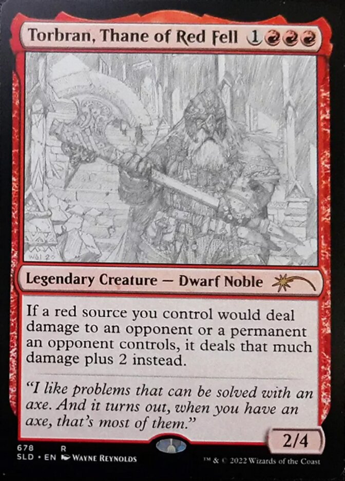 Torbran, Thane of Red Fell (Sketch) [Secret Lair Drop Promos] MTG Single Magic: The Gathering | Red Claw Gaming