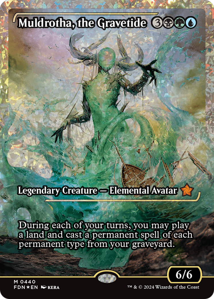 Muldrotha, the Gravetide (Showcase) (Fracture Foil) [Foundations] MTG Single Magic: The Gathering | Red Claw Gaming