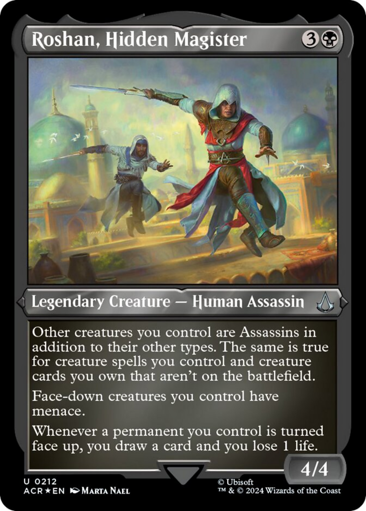 Roshan, Hidden Magister (Foil Etched) [Assassin's Creed] MTG Single Magic: The Gathering | Red Claw Gaming