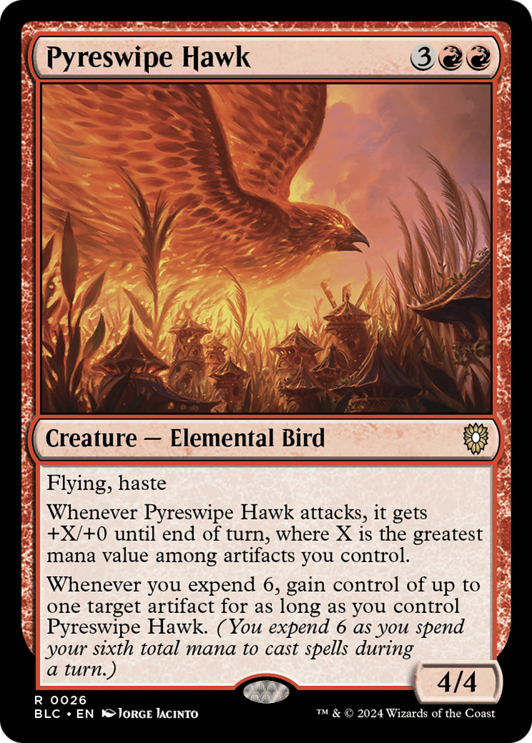 Pyreswipe Hawk [Bloomburrow Commander] MTG Single Magic: The Gathering | Red Claw Gaming