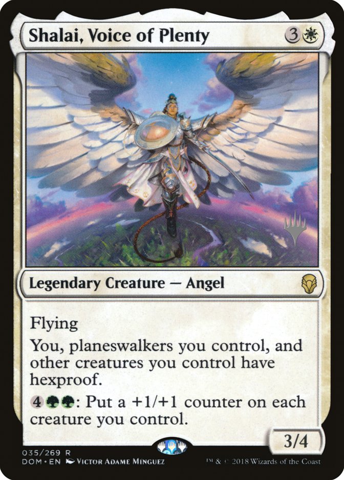 Shalai, Voice of Plenty (Promo Pack) [Dominaria Promos] MTG Single Magic: The Gathering | Red Claw Gaming