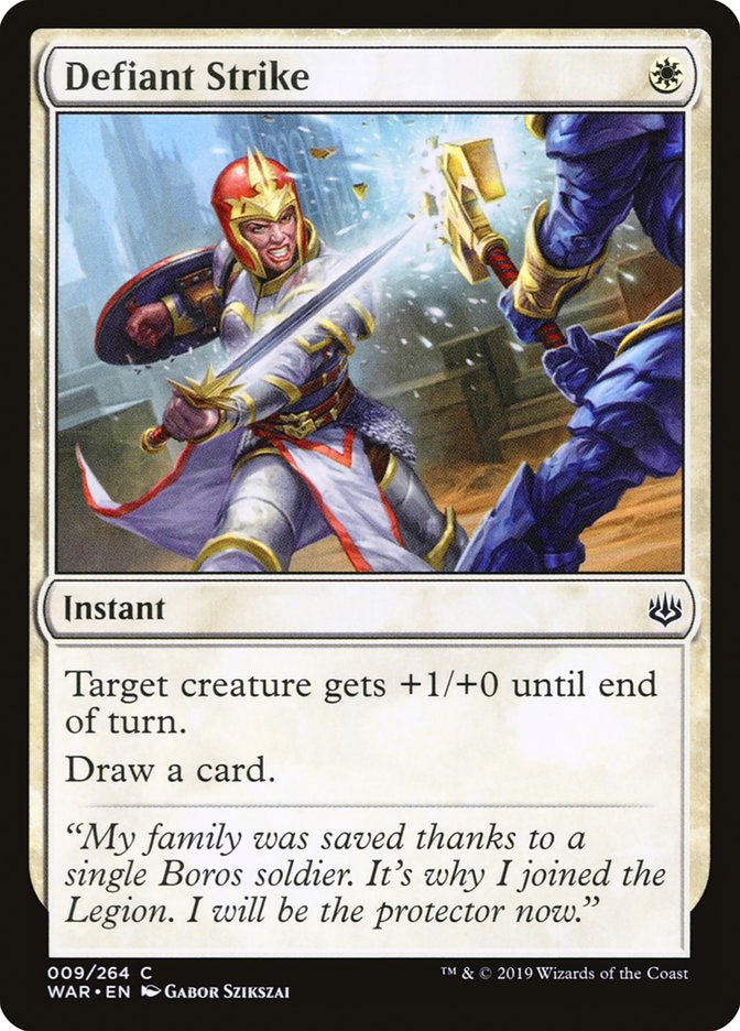 Defiant Strike [War of the Spark] MTG Single Magic: The Gathering | Red Claw Gaming