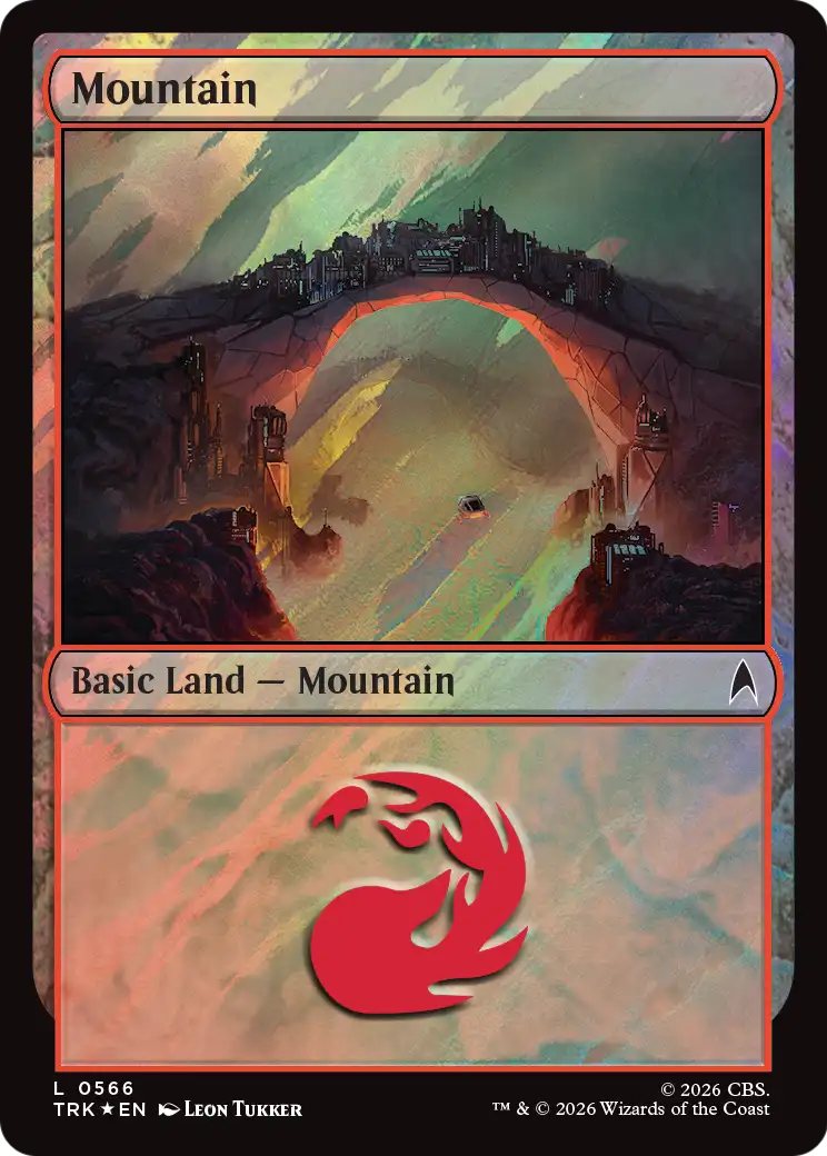 Mountain (0566) (Surge Foil) [Star Trek Commander] | Red Claw Gaming