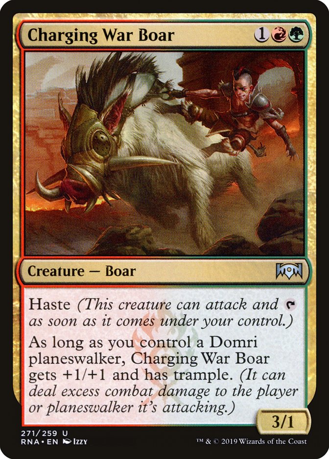 Charging War Boar [Ravnica Allegiance] MTG Single Magic: The Gathering | Red Claw Gaming