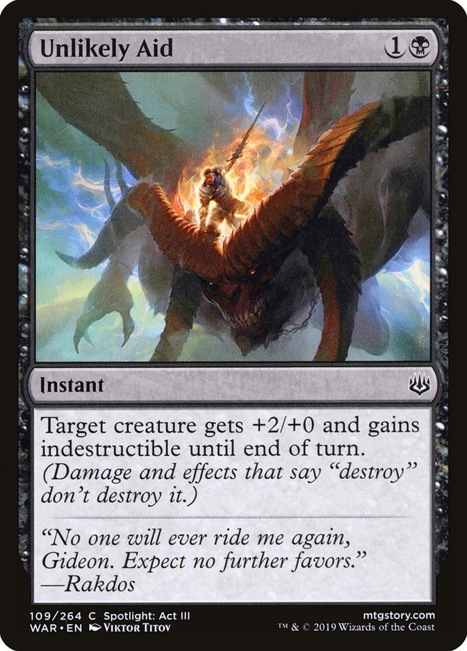 Unlikely Aid [War of the Spark] MTG Single Magic: The Gathering | Red Claw Gaming