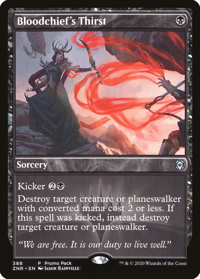 Bloodchief's Thirst (Promo Pack) [Zendikar Rising Promos] MTG Single Magic: The Gathering | Red Claw Gaming