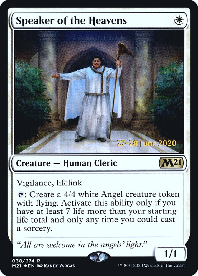 Speaker of the Heavens [Core Set 2021 Prerelease Promos] MTG Single Magic: The Gathering | Red Claw Gaming