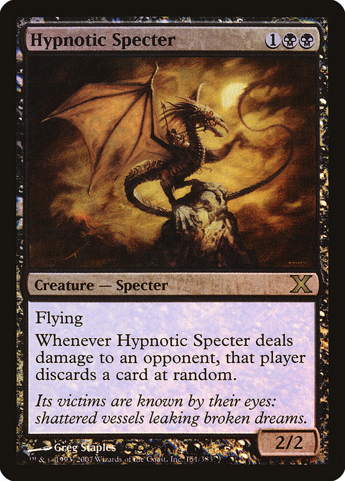 Hypnotic Specter (Premium Foil) [Tenth Edition] MTG Single Magic: The Gathering | Red Claw Gaming