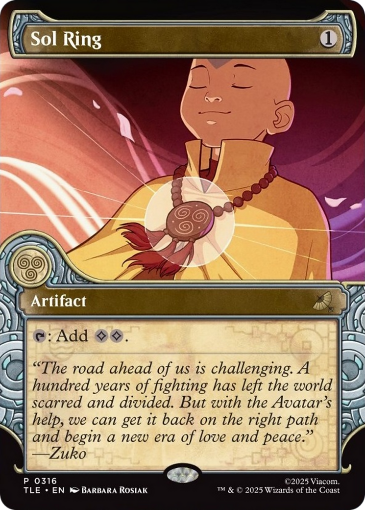 Sol Ring (Showcase) [Avatar: The Last Airbender: Eternal-Legal] MTG Single Magic: The Gathering | Red Claw Gaming