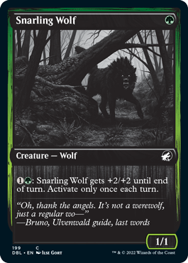 Snarling Wolf (199) [Innistrad: Double Feature] MTG Single Magic: The Gathering | Red Claw Gaming