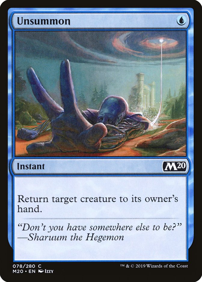 Unsummon [Core Set 2020] MTG Single Magic: The Gathering | Red Claw Gaming