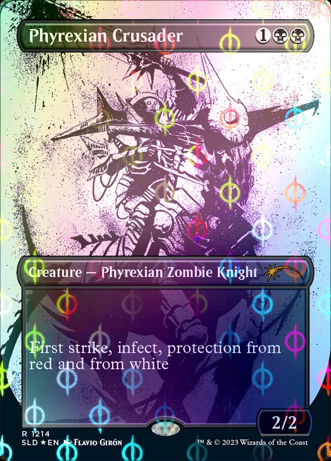 Phyrexian Crusader (Borderless Ichor Step-and-Compleat Foil) [Secret Lair Drop Series] MTG Single Magic: The Gathering | Red Claw Gaming