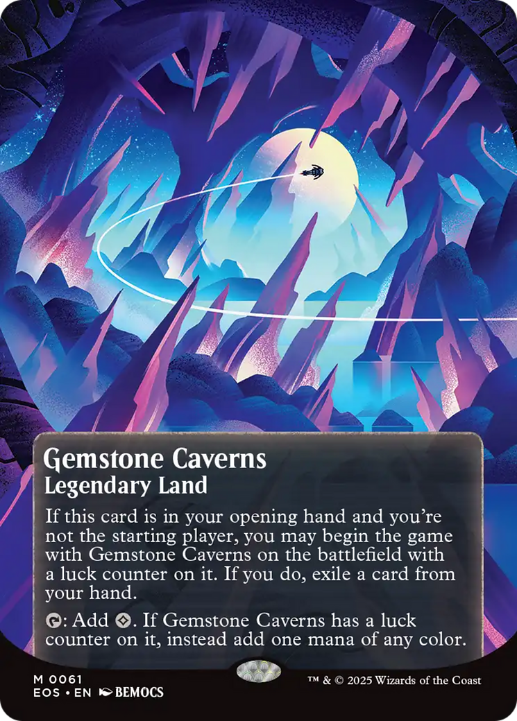 Gemstone Caverns (0061) (Borderless) [Edge of Eternities: Stellar Sights] MTG Single Magic: The Gathering | Red Claw Gaming