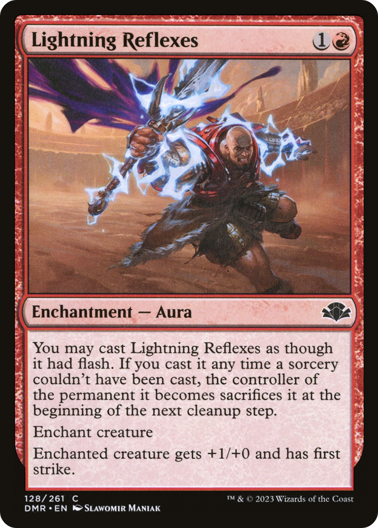 Lightning Reflexes [Dominaria Remastered] MTG Single Magic: The Gathering | Red Claw Gaming