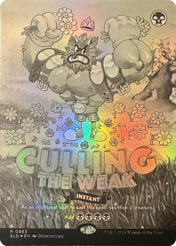 Culling the Weak (Black & White Foil) [Secret Lair Drop Series] MTG Single Magic: The Gathering | Red Claw Gaming