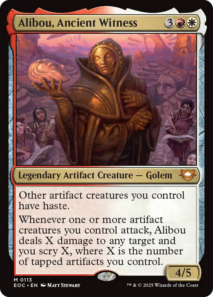 Alibou, Ancient Witness [Edge of Eternities Commander] MTG Single Magic: The Gathering | Red Claw Gaming