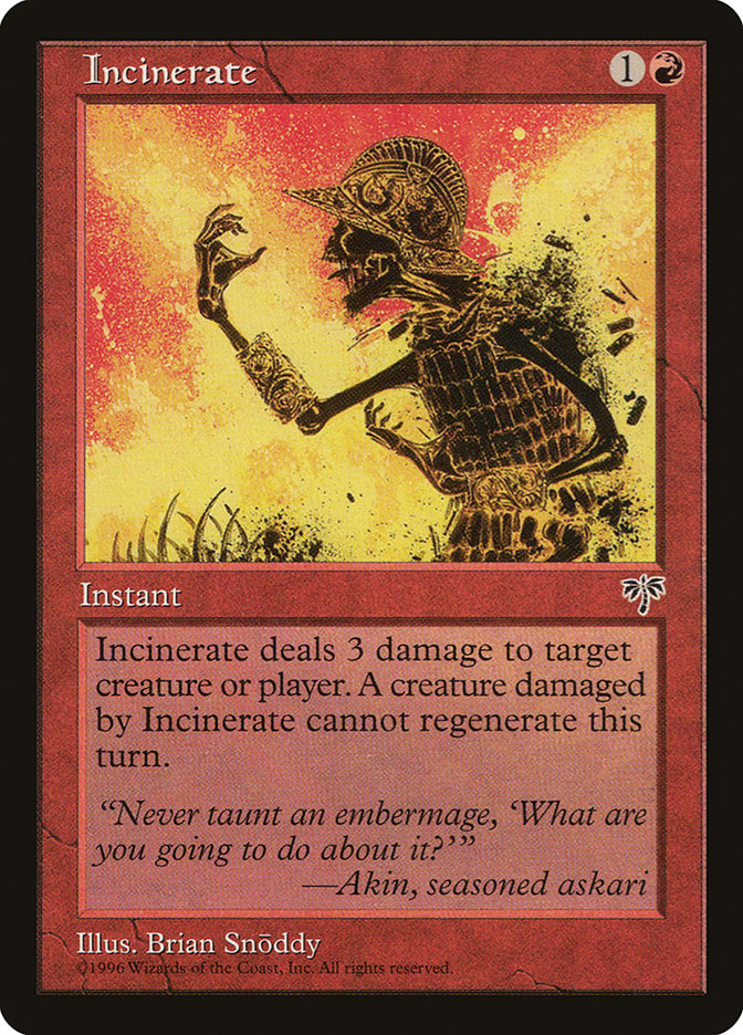 Incinerate [Mirage] MTG Single Magic: The Gathering | Red Claw Gaming