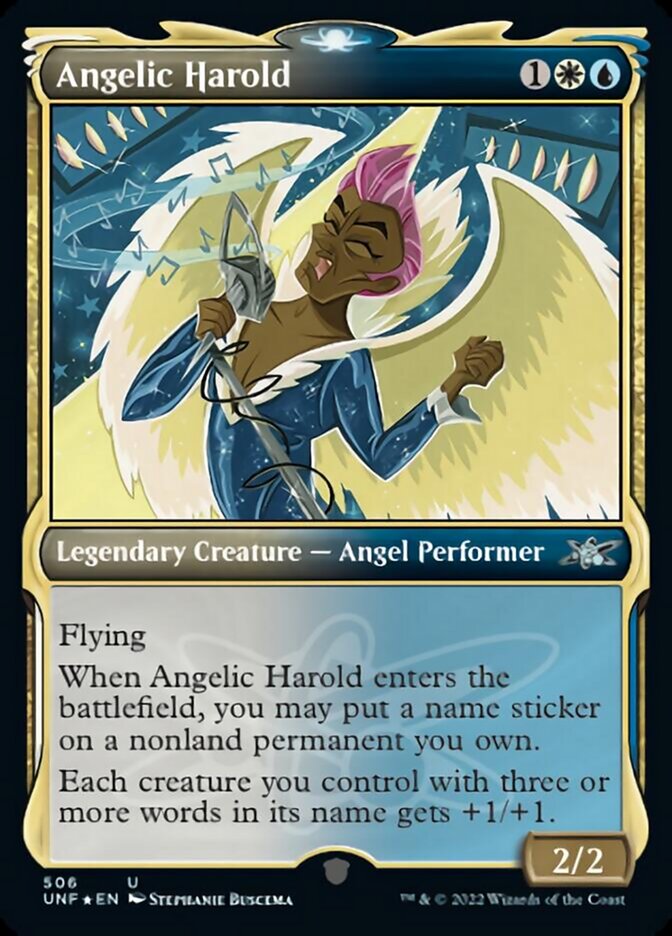 Angelic Harold (Showcase) (Galaxy Foil) [Unfinity] MTG Single Magic: The Gathering    | Red Claw Gaming