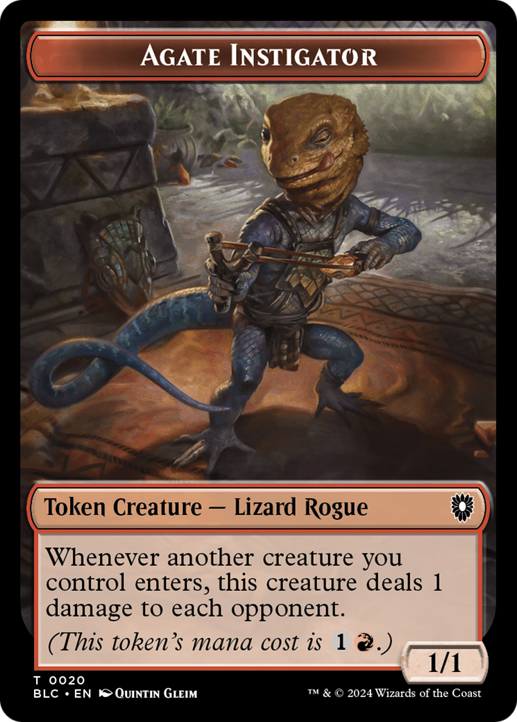 Agate Instigator // Rabbit Double-Sided Token [Bloomburrow Commander Tokens] MTG Single Magic: The Gathering | Red Claw Gaming