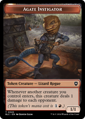Agate Instigator // Rabbit Double-Sided Token [Bloomburrow Commander Tokens] MTG Single Magic: The Gathering | Red Claw Gaming