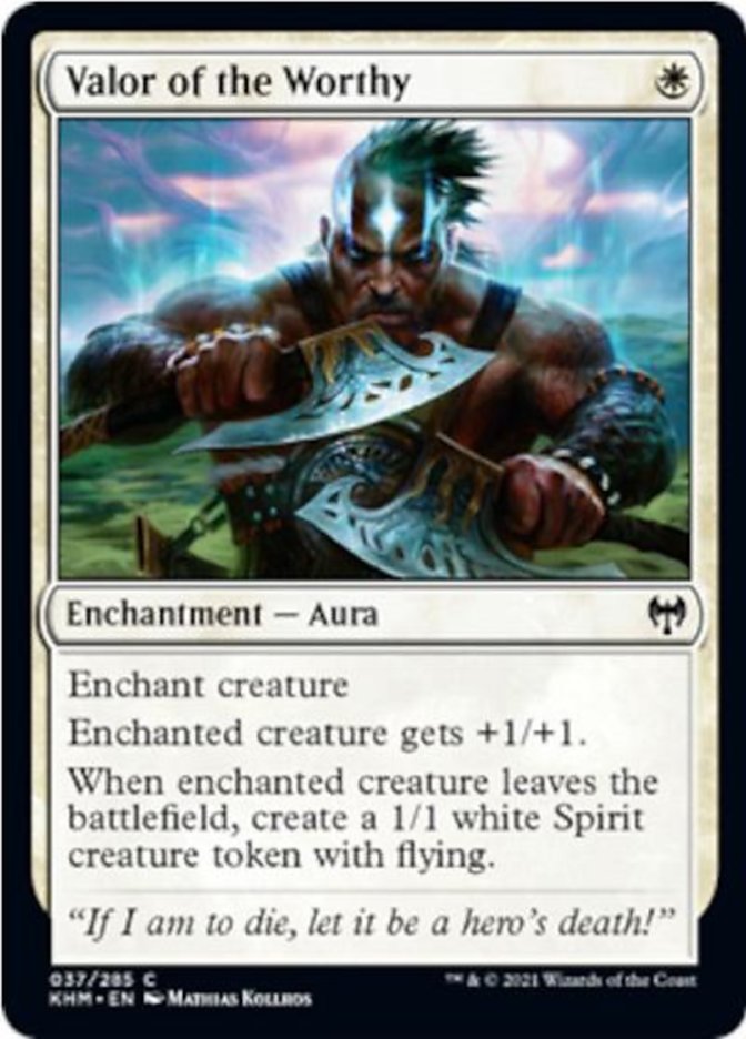 Valor of the Worthy [Kaldheim] MTG Single Magic: The Gathering | Red Claw Gaming